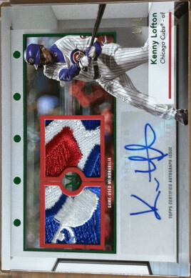 2024 Topps Museum Collection Signature Swatches Dual Relic Autographs Emerald #SWDRA-KL Kenny Lofton /1