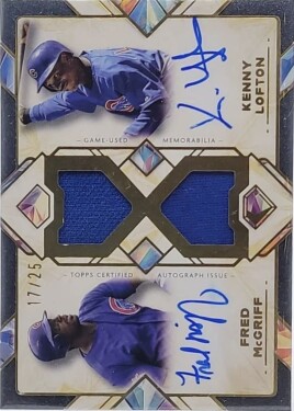 2025 Topps Diamond Icons Dual Player Autograph Relics #DPARML Kenny Lofton/Fred McGriff /25