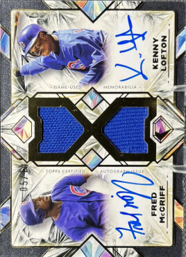 2025 Topps Diamond Icons Dual Player Autograph Relics Black #DPARML Kenny Lofton/Fred McGriff /10