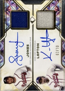 2025 Topps Diamond Icons Dual Preeminent Pieces Autographs #PPDARJL Kenny Lofton/Andruw Jones /10