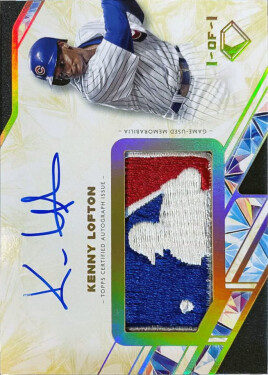 2025 Topps Diamond Icons MLB Silhouetted Batter Logo Patch Autographs #MLBAKL Kenny Lofton /1