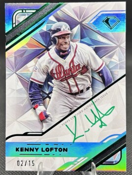 2025 Topps Diamond Icons White PolychromatINK Autographs Green Ink #WPAKL Kenny Lofton /15