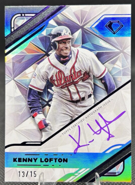 2025 Topps Diamond Icons White PolychromatINK Autographs Purple Ink #WPAKL Kenny Lofton /15