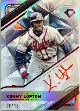 2025 Topps Diamond Icons White PolychromatINK Autographs Red Ink #WPAKL Kenny Lofton /15