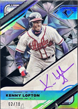 2025 Topps Diamond Icons White PolychromatINK Autographs Black Purple Ink #WPAKL Kenny Lofton /10