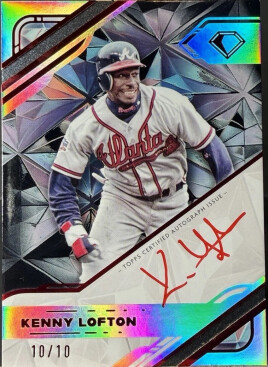 2025 Topps Diamond Icons White PolychromatINK Autographs Black Red Ink #WPAKL Kenny Lofton /10
