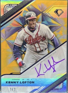 2025 Topps Diamond Icons White PolychromatINK Autographs Gold Purple Ink #WPAKL Kenny Lofton /1