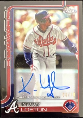 2025 Topps Chrome Update Legends Autographs Black Refractors #CLAKL Kenny Lofton /10