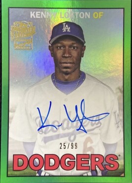 2025 Topps Archives '67 Topps Fan Favorites Autographs Green Foilboard #67FFAKL Kenny Lofton /99