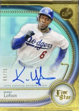 2025 Topps Five Star Autographs Aqua #FSAKL Kenny Lofton /75