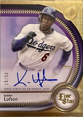 2025 Topps Five Star Autographs Purple #FSAKL Kenny Lofton /50