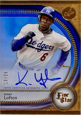 2025 Topps Five Star Autographs Blue #FSAKL Kenny Lofton /25