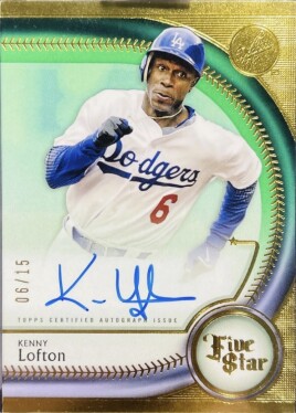 2025 Topps Five Star Autographs Green #FSAKL Kenny Lofton /15