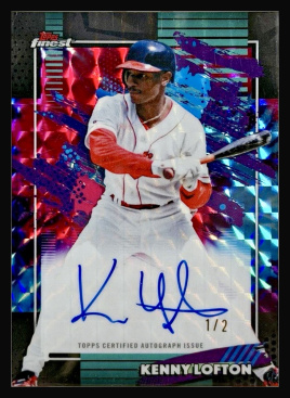 2026 Finest Autographs Tie-Dye Geometric Refractors #FAKL Kenny Lofton /2