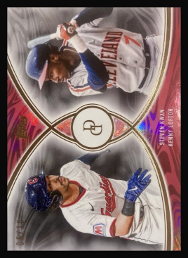 2026 Topps Dynamic Duals Red #27 Steven Kwan/Kenny Lofton /10