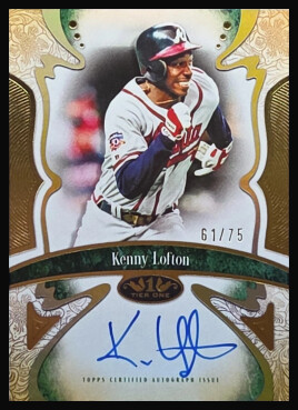 2026 Topps Tier One Connoisseurs Autographs Gold Foil #CAKL Kenny Lofton /75