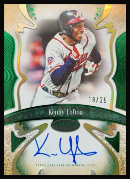 2026 Topps Tier One Connoisseurs Autographs Green Foil #CAKL Kenny Lofton /25