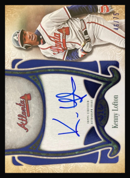 2026 Topps Tier One Top Shelf Signatures Blue Foil #TSSKL Kenny Lofton /75